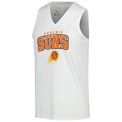 Women's Levelwear White Phoenix Suns Paisley Peekaboo Tank Top