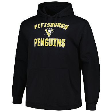 Men's Profile Black Pittsburgh Penguins Big & Tall Arch Over Logo Pullover Hoodie