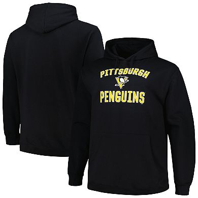 Men's Profile Black Pittsburgh Penguins Big & Tall Arch Over Logo Pullover Hoodie