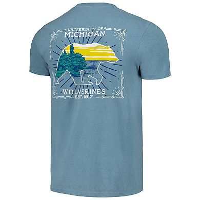 Men's Light Blue Michigan Wolverines State Scenery Comfort Colors T-Shirt