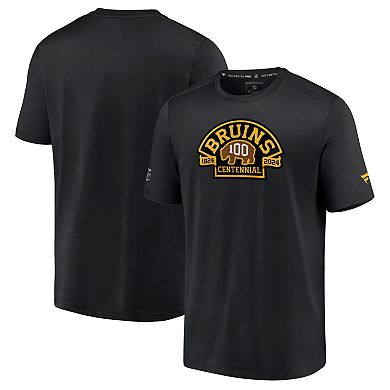 Men's Fanatics Branded  Black Boston Bruins Authentic Pro Centennial Logo T-Shirt