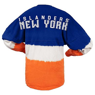 Women's Fanatics Branded Royal/Orange New York Islanders Ombre Long Sleeve T-Shirt