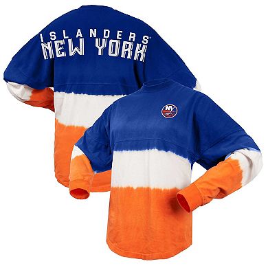 Women's Fanatics Branded Royal/Orange New York Islanders Ombre Long Sleeve T-Shirt