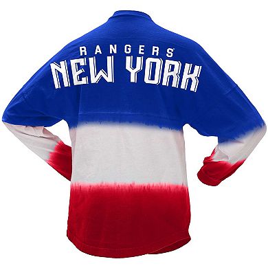 Women's Fanatics Branded Blue/Red New York Rangers Ombre Long Sleeve T-Shirt