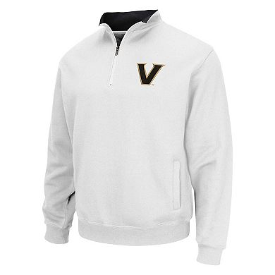 Men's Colosseum White Vanderbilt Commodores Tortugas Quarter-Zip Jacket