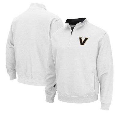 Men's Colosseum White Vanderbilt Commodores Tortugas Quarter-Zip Jacket