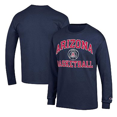 Men's Champion Navy Arizona Wildcats Basketball Icon Long Sleeve T-Shirt