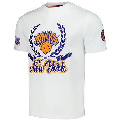 Unisex FISLL White New York Knicks Heritage Crest T-Shirt