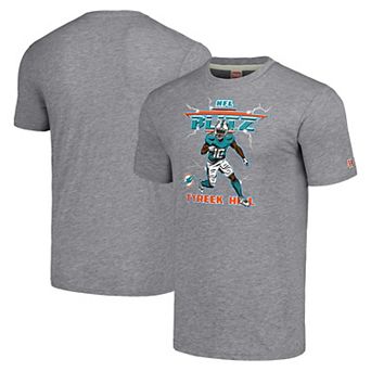 Unisex Homage Tyreek Hill Gray Miami Dolphins NFL Blitz Player Tri-Blend T-Shirt