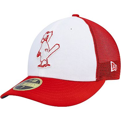 Men's New Era White/Red St. Louis Cardinals 2023 On-Field Batting Practice Low Profile 59FIFTY Fitted Hat