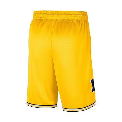 Men's Nike Maize Michigan Wolverines Limited Performance Basketball Shorts