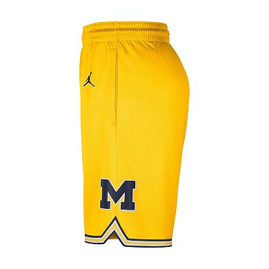 Men's Nike Maize Michigan Wolverines Limited Performance Basketball Shorts