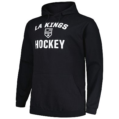 Men's Profile Black Los Angeles Kings Big & Tall Arch Over Logo Pullover Hoodie