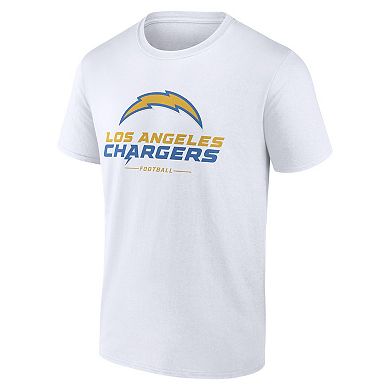 Men's Fanatics Branded White Los Angeles Chargers Team Lockup T-Shirt