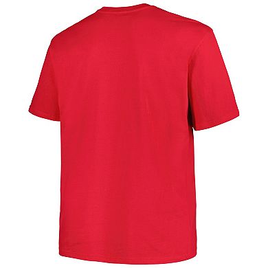 Men's Profile Red Washington Capitals Big & Tall Arch Over Logo T-Shirt