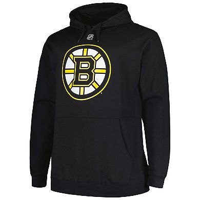 Men's Profile David Pastrnak Black Boston Bruins Big & Tall Name & Number Pullover Hoodie