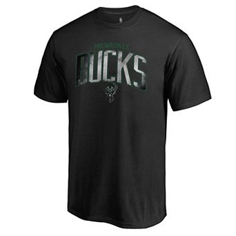 Men's Fanatics Branded Black Milwaukee Bucks Arch Smoke T-Shirt