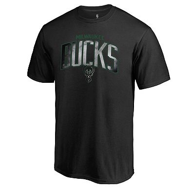 Men's Fanatics Branded Black Milwaukee Bucks Arch Smoke T-Shirt