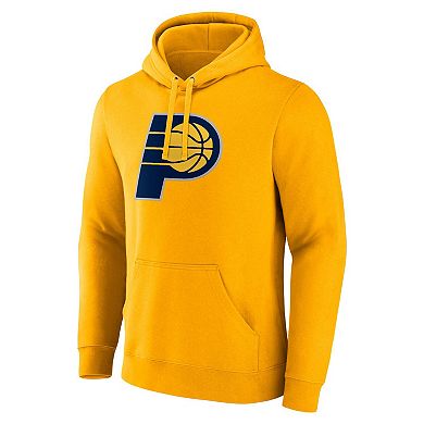 Men's Fanatics Gold Indiana Pacers Primary Logo Pullover Hoodie