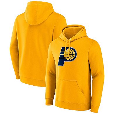 Men's Fanatics Gold Indiana Pacers Primary Logo Pullover Hoodie