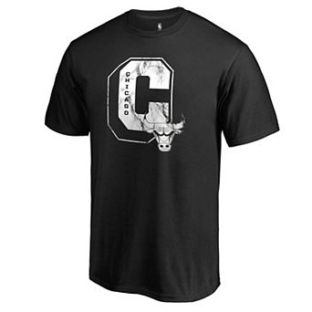 Men's Fanatics Branded Black Chicago Bulls Letterman T-Shirt
