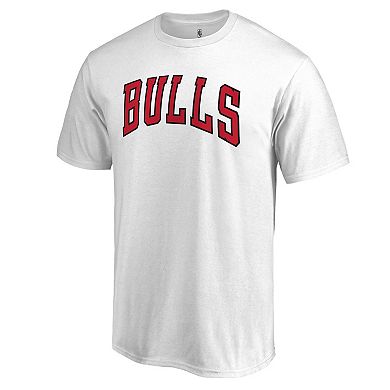 Men's Fanatics Branded White Chicago Bulls Primary Wordmark T-Shirt
