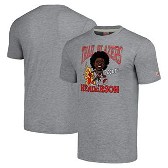 Men's Homage Scoot Henderson Gray Portland Trail Blazers Caricature Tri-Blend T-Shirt