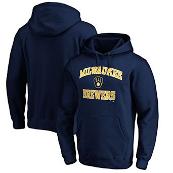 Men's Fanatics Branded Navy Milwaukee Brewers Heart & Soul Pullover Hoodie