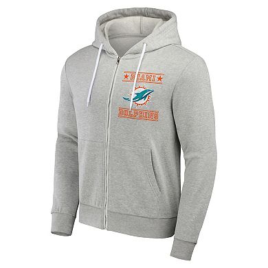 Men's NFL x Darius Rucker Collection by Fanatics Gray Miami Dolphins Domestic Full-Zip Hoodie