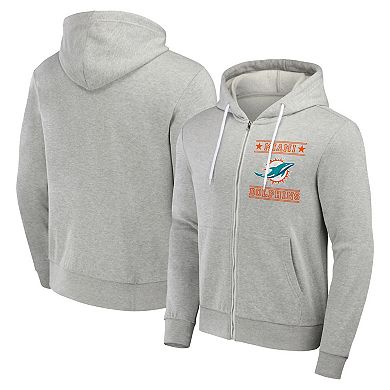 Men's NFL x Darius Rucker Collection by Fanatics Gray Miami Dolphins Domestic Full-Zip Hoodie