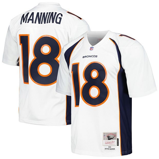 Men s Mitchell Ness Peyton Manning White Denver Broncos Legacy Replica Jersey