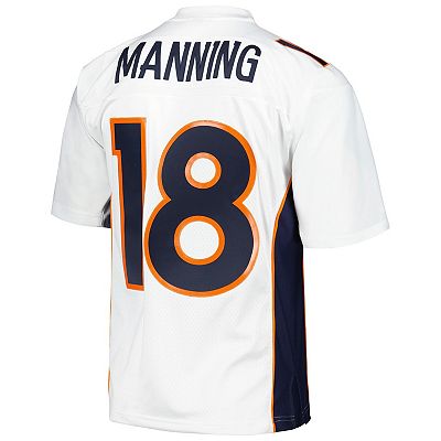 Men s Mitchell Ness Peyton Manning White Denver Broncos Legacy Replica Jersey