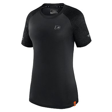 Women's Fanatics Branded Black Philadelphia Flyers Authentic Pro Tech T-Shirt