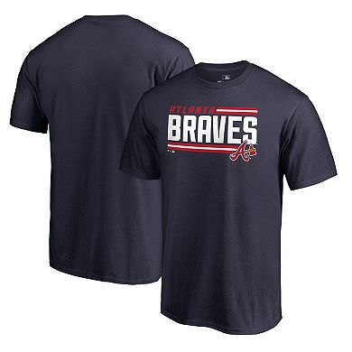 Men's Fanatics Branded Navy Atlanta Braves Onside Stripe T-Shirt