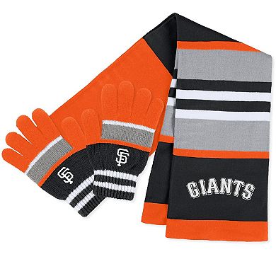 Women's WEAR by Erin Andrews San Francisco Giants Stripe Glove & Scarf Set