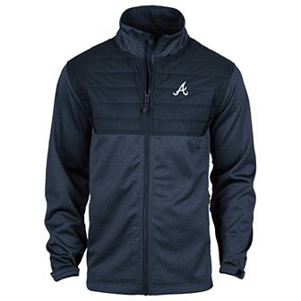 Men's Dunbrooke Heather Navy Atlanta Braves Explorer Full-Zip Jacket