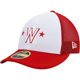 Men's New Era White/Red Washington Nationals 2023 On-Field Batting Practice Low Profile 59FIFTY Fitted Hat
