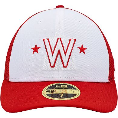 Men's New Era White/Red Washington Nationals 2023 On-Field Batting Practice Low Profile 59FIFTY Fitted Hat