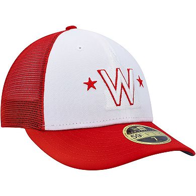 Men's New Era White/Red Washington Nationals 2023 On-Field Batting Practice Low Profile 59FIFTY Fitted Hat