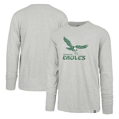 Men's '47 Gray Philadelphia Eagles Premier Franklin Long Sleeve T-Shirt