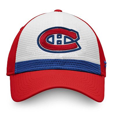 Men's Fanatics Branded White/Red Montreal Canadiens Breakaway Current Jersey Flex Hat