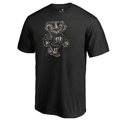 Men's Fanatics Branded Black Wisconsin Badgers Cloak T-Shirt