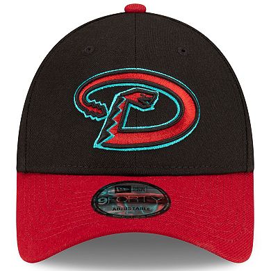 Men's New Era  Black/Red Arizona Diamondbacks Road The League 9FORTY Adjustable Hat