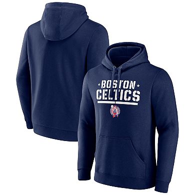 Men's Fanatics Branded Navy Boston Celtics Hoops For Troops Trained Pullover Hoodie