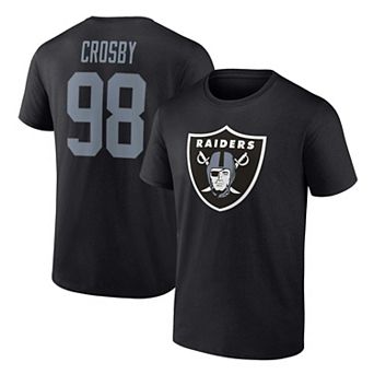 Men's Fanatics Branded Maxx Crosby Black Las Vegas Raiders Player Icon Name & Number T-Shirt