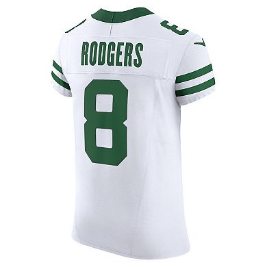 Men's Nike Aaron Rodgers Legacy White New York Jets  Vapor F.U.S.E. Elite Jersey