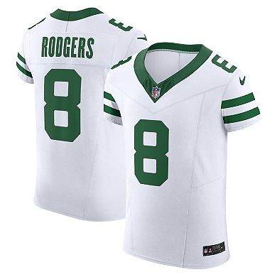 Men's Nike Aaron Rodgers Legacy White New York Jets  Vapor F.U.S.E. Elite Jersey