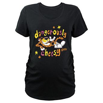 Maternity Cheetos Dangerously Cheesy V-Neck Graphic Tee