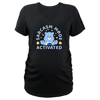 Maternity Care Bears Sarcasm Mode Activated V-Neck Graphic Tee