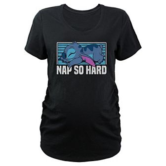 Maternity Lilo & Stitch Napping Stitch V-Neck Graphic Tee